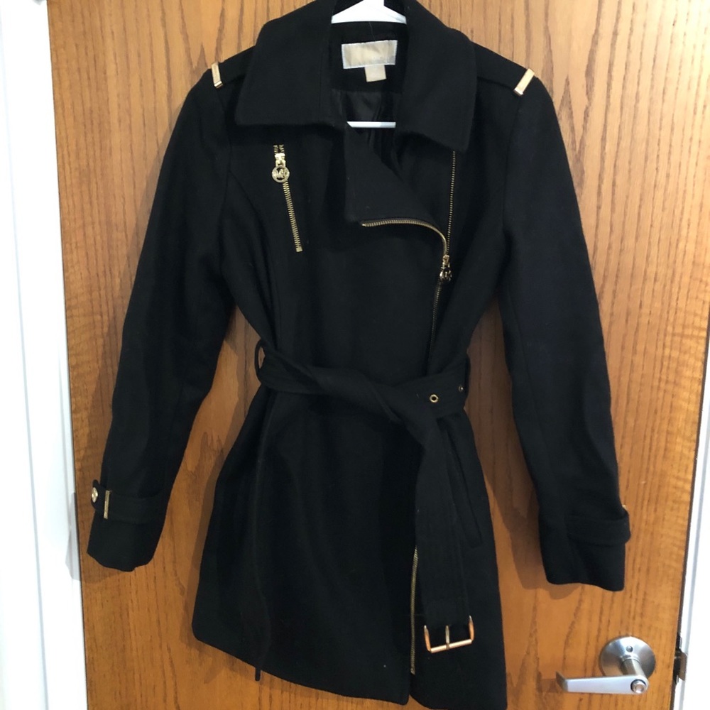 Michael Kors Assymetrical Winter Coat - Black - 4P
